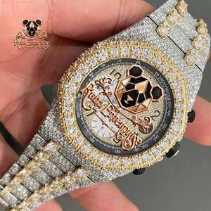 Montre élégante en moissanite avec des accents de pierres brillantes et un design confortable pour le poignet, idéale pour un usage quotidien et les occasions spéciales - Product Image 6