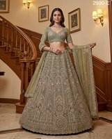 Lehenga Choli brodé violet avec dupatta, tenue de mariage indienne traditionnelle pour femmes, en soie, coupe classique, longueur au sol