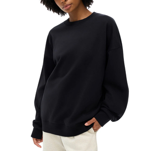 Sweat-shirt à capuche oversize respirant avec technique de gonflage, impression numérique, motif dessin animé automne, col rond - Product Image 6