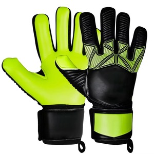 Gants de gardien de but de football respirants et antidérapants à doigts complets avec fermeture auto-agrippante, design personnalisable pour adultes et enfants professionnels - Product Image 1