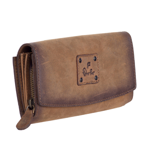 Ladies Hunter Vintage Leather Clutch Wallets Custom Logo Emboss Bulk Wholesale Coin <b>Purses</b> ID Card Holder RFID Multiple Sleeves - Product Image 5
