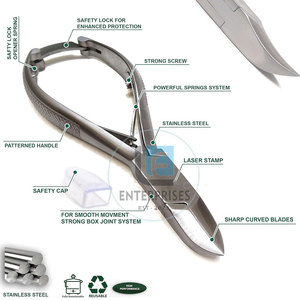 Cortauñas Curvos de Acero Inoxidable de Alta Calidad Hechos a Medida, Servicio OEM, Cantidad al por Mayor, Último Estilo, Cuidado de Uñas - Product Image 2