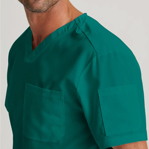 Mens Scrub Tops With Custom Logo Hospital Staff Uniform Apparel OEM Pakistan Export Worldwide Supply Markets - Product Image 4