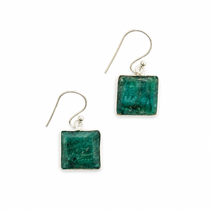 Pendientes de Esmeralda Ligeros de 4.2 Gramos, Hechos a Mano, Plata 925, Hipoalergénicos, para Bodas, Fiestas o Regalos - Product Image 2