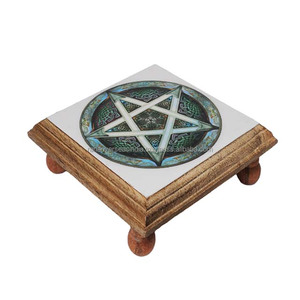 โต๊ะบูชาไม้รูปดาวห้าแฉก งานศิลปะพื้นบ้าน สำหรับการบูชา การทำสมาธิ และพิธีกรรม - หลากหลายรูปแบบและขนาด ราคาประหยัด - Product Image 1