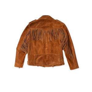 Cowboy Leather <b>Jacket</b> Western Fringe <b>Suede</b> <b>Jacket</b> for Men Vintage Rodeo Style Festival Leather <b>Jacket</b> Zipper Closure - Product Image 6
