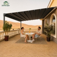 Pergola pliante en PVC imperméable à installation facile, auvent rétractable motorisé pour terrasse extérieure, pour la maison