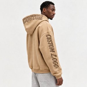 Sweat à capuche oversize tendance pour homme, broderie 3D personnalisée, police artistique, vêtement streetwear premium - Product Image 6