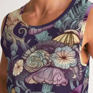 Camiseta sin mangas con estampado floral para mujer, camiseta sin mangas informal transpirable de verano - Product Image 5
