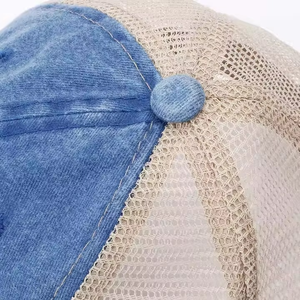 Casquette de baseball unisexe personnalisée style vintage délavé, en coton avec dos en maille, réglable par fermeture à pression, effet vieilli, décontractée pour l'extérieur - Product Image 6