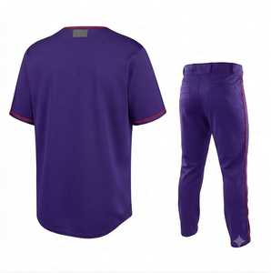 Pantalon de baseball personnalisé haut de gamme pour homme, imprimé sérigraphié, respirant, séchage rapide, 100 % polyester, tissu maillé, taille élastique - Product Image 2