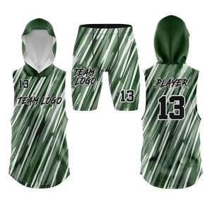 Conjunto de Jersey con Capucha y Pantalones Cortos de Fútbol Americano 7 contra 7, Personalizado con Colores, Nombres y Números del Equipo, Uniforme Deportivo - Product Image 3