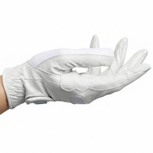 Gants d'équitation unisexes en cuir PU noir, respirants, à demi-doigts, avec fermeture auto-agrippante, pour l'été et les activités équestres en extérieur - Product Image 1