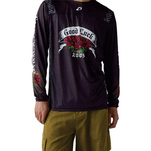 Camisetas de manga larga para hombre, con estampado gráfico, transpirables, de poliéster, estilo urbano, ligeras, deportivas, con logotipo personalizado, OEM, al por mayor. - Product Image 4