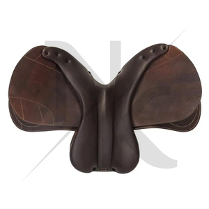 อานม้ากระโดดแบบมีโลโก้สั่งทำพิเศษ ทำจากหนังแท้ อานม้าแบบอังกฤษแบบ Close Contact ผลิตภัณฑ์สำหรับแข่งม้าจากอินเดีย - Product Image 5