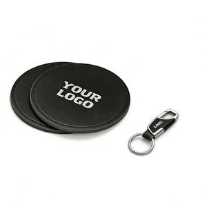Sous-verres en cuir PU en gros, résistants à la chaleur, pour café, thé, bar, restaurant, hôtel, promotionnels - Product Image 1