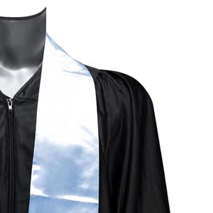 Étole de graduation en satin pour homme Jack & Jill avec lettres d'organisation, bleu clair, pour cérémonies et événements, vente en gros - Product Image 4