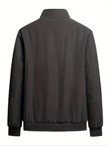 Veste en polaire vert olive pour homme, col à capuche, automne-hiver, vêtements décontractés pour l'extérieur, réversible, coupe-vent, respirante, écologique - Product Image 3