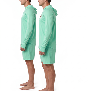 Quick Dry Unisex Solid Raglan Hooded Fishing Wear Long Sleeve <b>Top</b> <b>with</b> <b>Thumb</b> <b>Holes</b> - Product Image 3