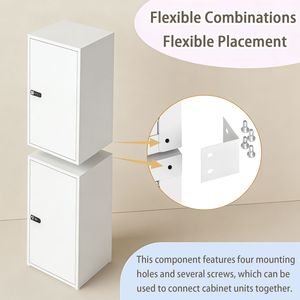 Metal Storage Locker Cabinet with Lock 34.6"H Steel Single Door <b>Adjustable</b> <b>Shelf</b> Lockable Employee Locker - Product Image 3