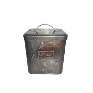 Premium Customized Galvanized Round Metal Canister with Secure Lid for Elegant Pantry Use - Product Image 6