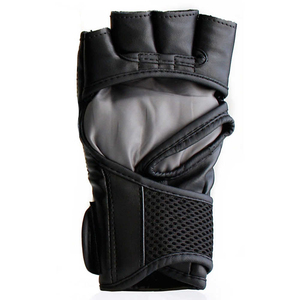 Breathable Leather MMA Training Gloves - <b>Open</b> Palm Grappling Mitts with Mesh Wrist Support - Custom OEM Factory Sparring - Product Image 2