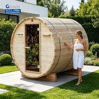 Sauna extérieur isolé de pointe avec baril, conforme aux normes de sécurité ETL, suite spa domestique intelligente avec Wi-Fi, prêt à être expédié en Australie
