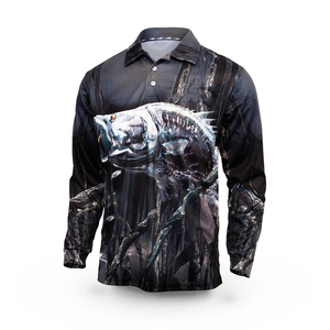 เสื้อโปโลตกปลาแบบยูนิเซ็กซ์  เสื้อกันน้ำสั่งทำพิเศษสำหรับมืออาชีพ ขายส่ง UPF50 แห้งเร็ว ระบายอากาศได้ดี แขนยาว - Product Image 1