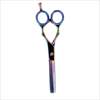 Ensemble de ciseaux de coiffure de qualité supérieure, ciseaux à effiler, ciseaux de coiffure verts, kit de coupe de cheveux avec étui en cuir