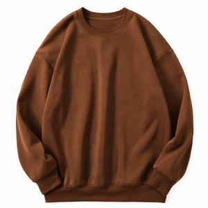 Custom Snow Wash Sweat Shirt Premium Heavy Cotton OEM Apparel Manufacturer Private Label Wholesale Casual Wear - Product Image 4