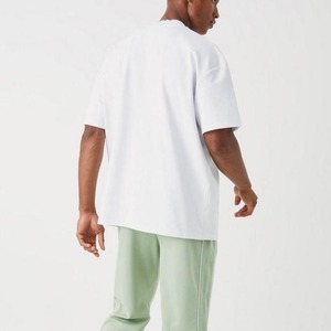 Plus Size Men's <b>White</b> Short Sleeve O-Neck T-Shirt Casual Solid Color Jersey Knit Top - Product Image 6