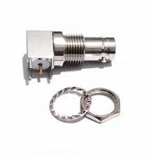 Conector Coaxial RF BNC Hembra de Ángulo Recto, Acero Inoxidable, Chapado en Oro, 50 ohmios, Impermeable IP65, Montaje en PCB - Product Image 3