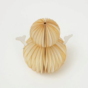 Panal hecho a mano muñeco de nieve blanco papel decoración festiva para vajilla de fiesta y decoraciones de mesa - Product Image 5