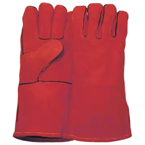 Gants de soudure en cuir de vachette ignifuge de qualité supérieure, résistants à la chaleur, certifiés CE, pour les travailleurs du bâtiment - Product Image 3
