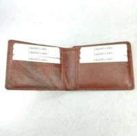 Dompet Pria Kulit Asli Berlapis Suede, Tempat Kartu Kredit, Lipat Dua, Tipis, Grosir, Desain Minimalis, Logo Custom Debossing