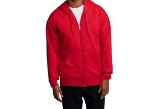 Sudadera con Capucha Roja para Hombre, Fabricada en Algodón y Felpa, Color Sólido, Informal, para Otoño - Product Image 3