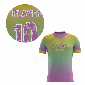 Uniforme de Fútbol de Diseño Personalizado, Cuello Redondo, Manga Corta, con Nombre y Número Impresos, Servicio OEM, 100% Poliéster, Secado Rápido, Transpirable - Product Image 4