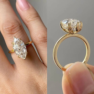 IGI Certified 3.20 Carat Minimalist Bezel Set Pear lab <b>Diamond</b> <b>Ring</b> Solid Gold Teardrop Solitaire Engagement <b>Ring</b> - Product Image 6