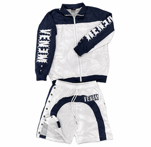 Custom Plus Size Hooded Windbreaker <b>Jacket</b> Set Winter Streetwear Two Piece Water Resistant Tracksuit - Product Image 3