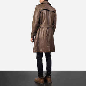 Gabardina Larga de Moda para Hombre con Cinturón, Suave, Cómoda, Resistente al Viento y al Agua, para Oficina, Negocios y Viajes - Product Image 2