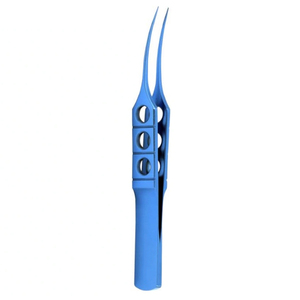 Micro-pince manuelle personnalisée en acier inoxydable couleur titane bleu 4,5 mm, 11,5 cm, pour la ligature vasculaire, instrument médical - Product Image 1