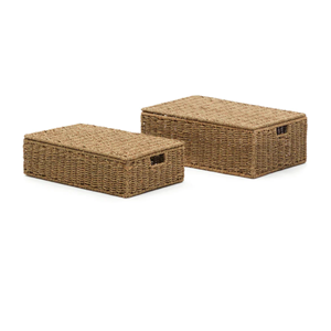Cesta de mimbre tejida a mano, tamaño personalizable, cesta rectangular de mimbre con asa para almacenamiento de archivos y documentos de oficina, procedente de Vietnam. - Product Image 4