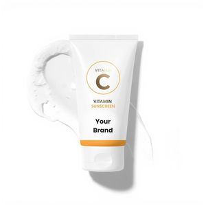 Crème hydratante pour le visage à la vitamine C, SPF 30+, vegan, biologique, en marque propre, crème de jour, écran solaire, crème au collagène, écran solaire large spectre - Product Image 1