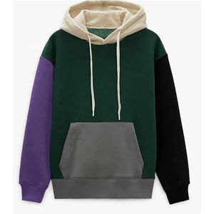 Sweat à capuche décontracté pour homme en molleton de coton épais de haute qualité avec poches, tissu écologique, anti-plis et respirant - Product Image 1