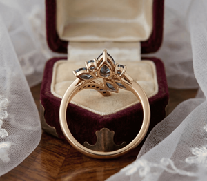 Anillo de Plata de Ley 925 de Alta Calidad con Piedras de Topacio y Zafiros Azules Naturales en Forma de Marquesa - Product Image 3