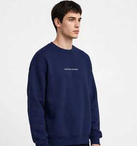 Oneten Men's <b>Navy</b> Blue Crewneck <b>Sweatshirt</b> Casual Loose Fit Long Sleeve Pullover 100% Polyester Printed Spring - Product Image 5