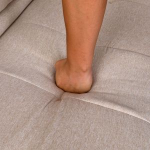 Divano Letto Multifunzionale in Cotone e Lino da 70 Pollici con Design Pieghevole, Portabicchieri e Vano Laterale per Trasformare Istantaneamente il Soggiorno - Product Image 5