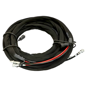 Tuyau flexible hydraulique Avlock, forme cylindrique, surface enduite, technique forgée, OEM personnalisable, modèles HS14/HS16, longueur de 10 mètres - Product Image 1