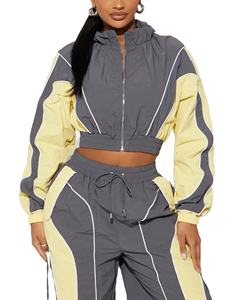 Conjunto de Chaqueta Corta con Capucha y Pantalones de Lona Unisex con Logotipo Personalizado, Estilo Urbano, para Invierno - Product Image 2