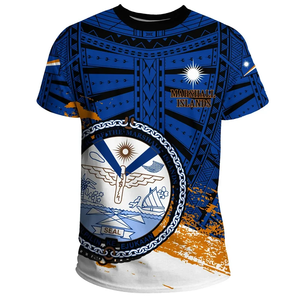 Men’s Fashion Greek Flag Artistic Print Soft Breathable Cotton Tee - Product Image 2